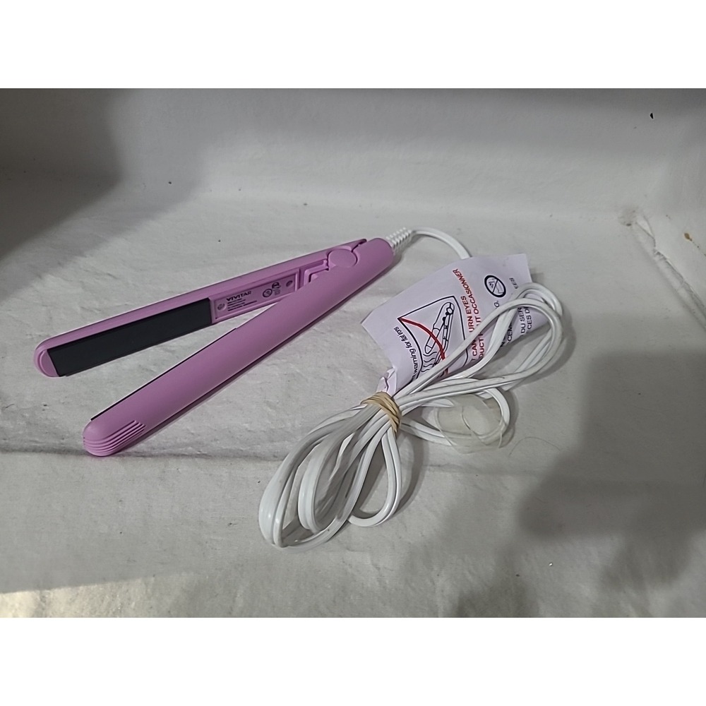 Vivitar Pink Mini‎ Flat Iron Hair Straightener Travel Size